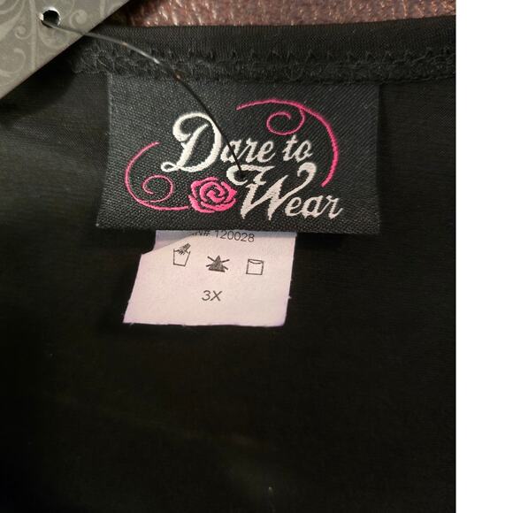 Dare to Wear Leopard print Body Con Back Lace Bell Sleeve Blouse 3XL - Picture 11 of 13